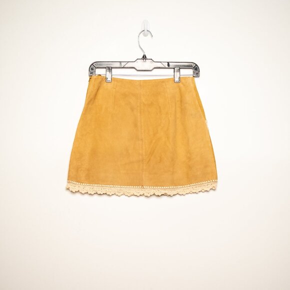 Maje suede skirt with crochet trim size 36 (US size: Small) - Picture 3 of 4